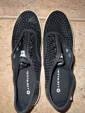 Airwalk Black Sequin Slip On Sneakers